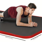 1pc, Yoga Mat (183cm*60cm/72.05in*23.62in), Non-Slip Fitness & Pilates Exercise Mat, Waterproof And Sweatproof, Comfortable, Thickness (15mm/0.59in), Home Gym Equipment, Bodybuilding Sports Accessory