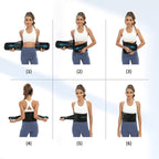 Adjustable Unisex Lumbar Support Belt, Breathable Waist Wrap for Gym, Yoga, Fitness, Exercise, Squat, Weightlifting - Hand Washable Buckle Closure Lower Back Brace