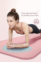 1pc Solid Color Non-Slip Soft Yoga Mat, 10MM Thickness Fitness Mat, Suitable For Gymnastics, Exercise, Pilates