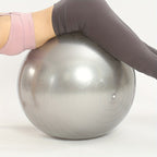 1pc Extra Large Thickened Yoga Ball, Silvery PVC Fitness Ball for Balance and Sensory Training, Adult Exercise Equipment with Air Pump and Nozzle Included