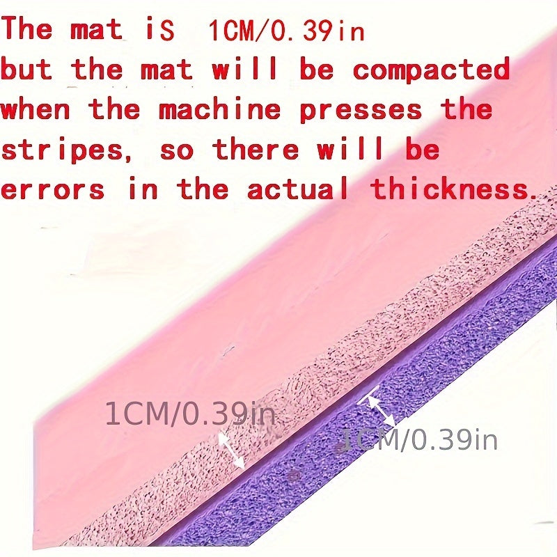 1pc Solid Color Non-Slip Soft Yoga Mat, 10MM Thickness Fitness Mat, Suitable For Gymnastics, Exercise, Pilates