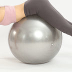 1pc Extra Large Thickened Yoga Ball, Silvery PVC Fitness Ball for Balance and Sensory Training, Adult Exercise Equipment with Air Pump and Nozzle Included