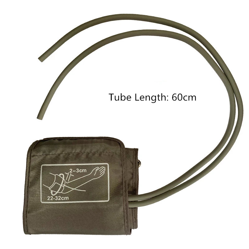 Adult Manual Arm Blood Pressure Monitor Cuff Belt Double Tube Mercury Sphygmomanometer Upper Cuff Sleeve Tonometer 22-32cm
