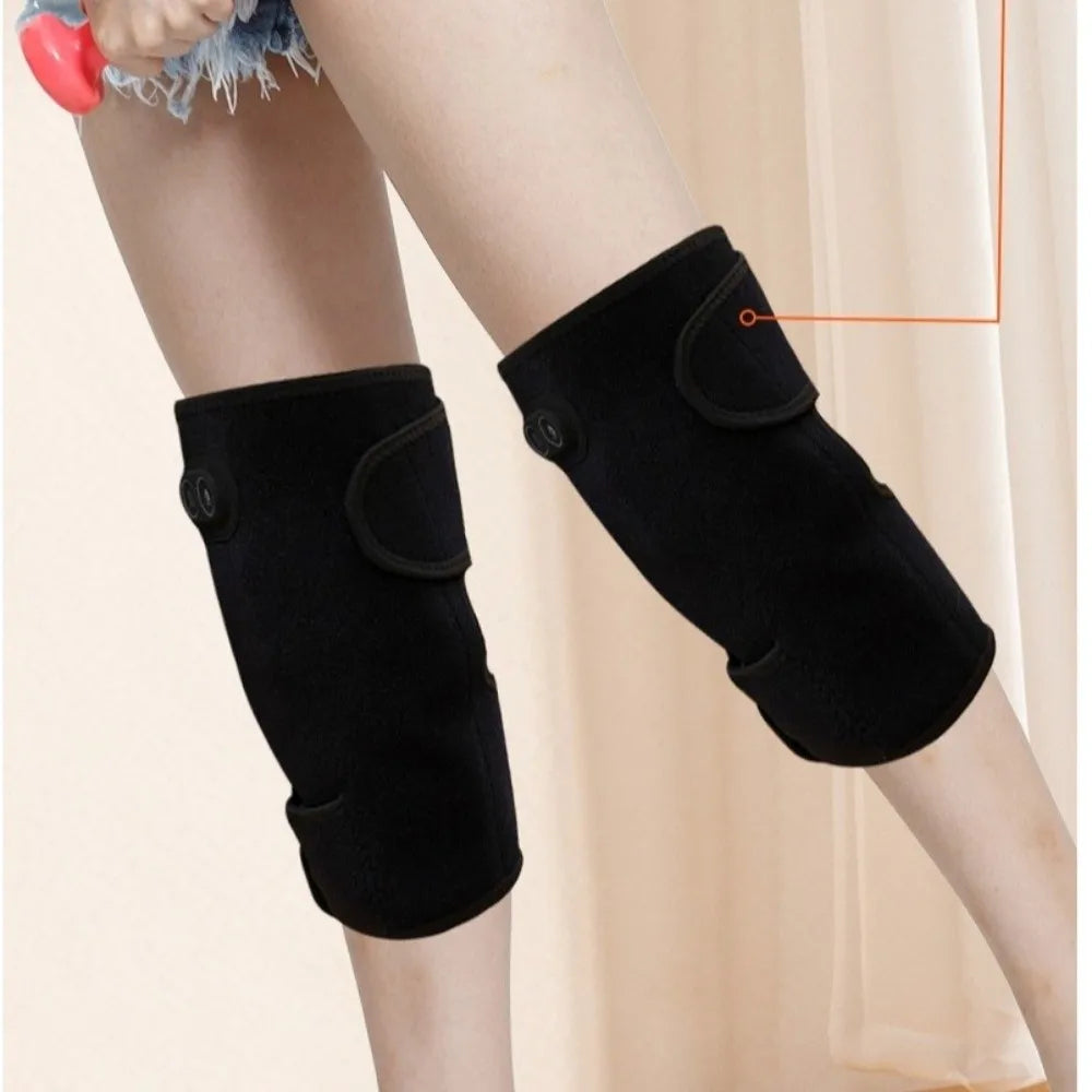 3 Heat Levels Heated Knee Wrap 6 Adjustable Vibrations Joint Pain Relief Heated Knee Brace Arthritis Pain Relief