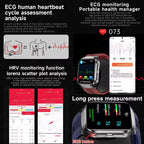 NEW Air Pump Airbag Blood Pressure Accurate Diagnosis Smart Watch ECG Temp Blood Fat Uric Acid Men Three High Monitor Smartwatch