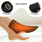 Wireless Ankle Heating Pad Electric Vibration Massage Heated Foot Hand Wrap for Wrist Ankle Rechargeable Heating Wristband Brace
