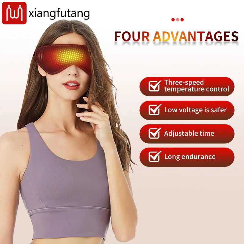 Heated Eye Mask Eye Mask for Dry Eyes with 3 Heat Levels Hot Compress Warm Compress Heating Pad for Sleep Dark Circles