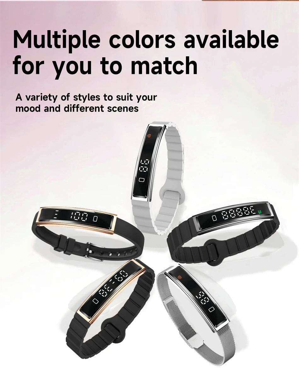 New Health Smart Bracelet Men Women Fitness Sports Band Stress Test HRV Monitor Waterproof Pedometer Smart Watch for Android iOS