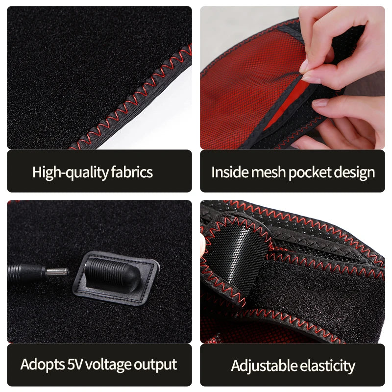 Heating Neck Support- Vibration Massager Hot Compress Relieves Joint Pain Discomfort overuse injury 3-Level Timer USB Port