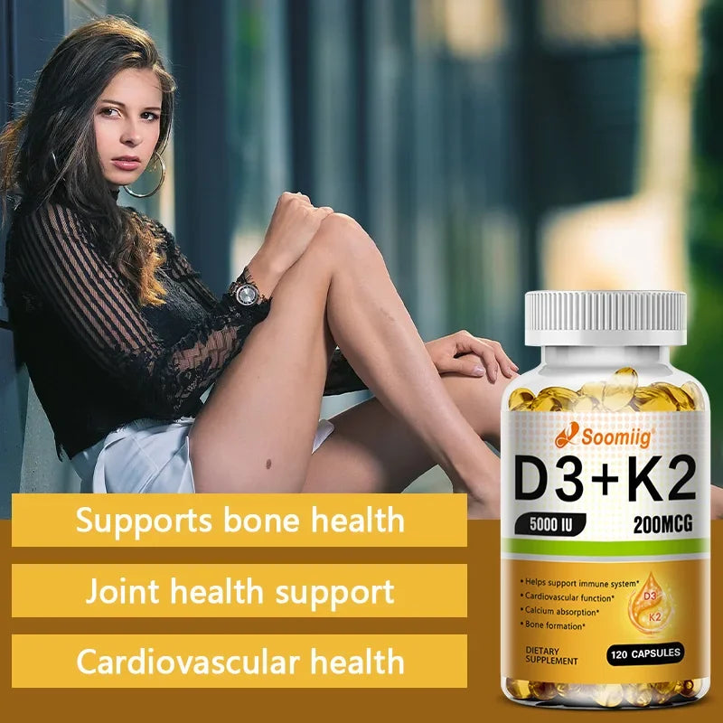 Vitamin K2 MK-7 Supplement - Supports Immune Function, Joint & Heart Health, Superior Absorption, Boosts Energy, Non-GMO