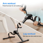 Under Desk Bike Pedal Mini Exercise Bike with Electronic Display for Indoor Leg and Arm Recovery  Folding Pedal Exerciser