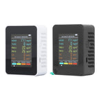 Air Quality Monitor Portable LCD Backlight Screen CO2 TVOC HCHO PM2.5 PM10 Detector with Alarm Indoor CO2 Monitor Air Monitor