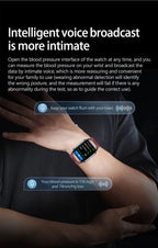 NEW Air Pump Airbag Blood Pressure Accurate Diagnosis Smart Watch ECG Temp Blood Fat Uric Acid Men Three High Monitor Smartwatch