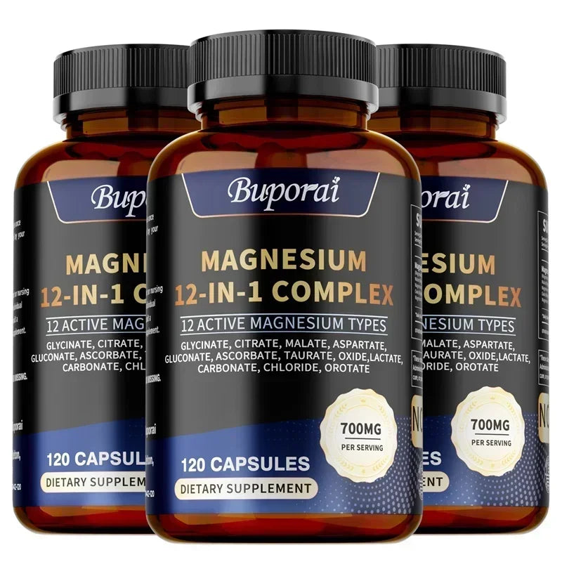 Magnesium Complex - Supports Bone, Muscle, Nerve & Heart Health, Relieves Stress, Improves Digestion, Promotes Overall Health