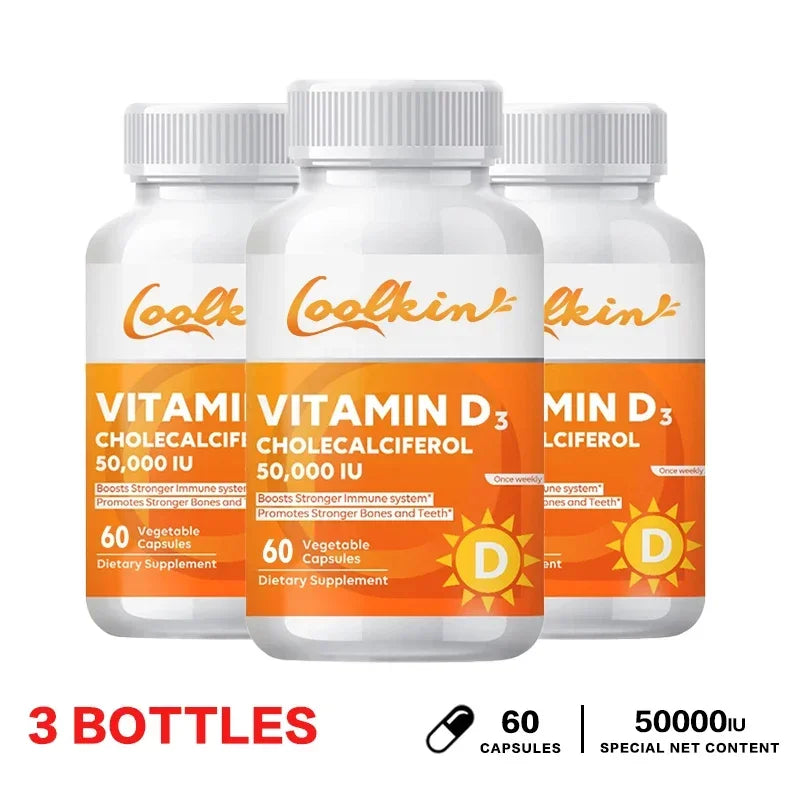 Vitamin D3 50000IU - Immune Support, Healthy Muscle Health, Strong Bones and Nervous System Health