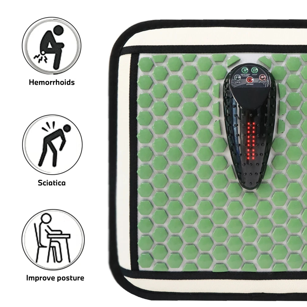 Pelvic Floor Buttock Muscle Massage Pad infrared Heated jade Mat Therapy Prostate Massage Pad pain Relief Tool Good For Heath