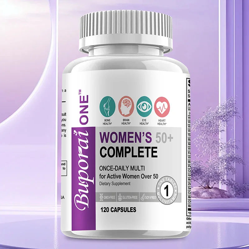 Women’s 50+ Complete Multivitamin - Supports Mental Clarity, Focus and Memory, Improves Digestion and Relieves Stress