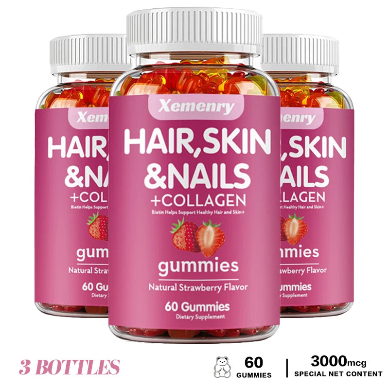 Hair, Skin & Nails Gummies | Hair Vitamins for Men and Women | Biotin Supplements