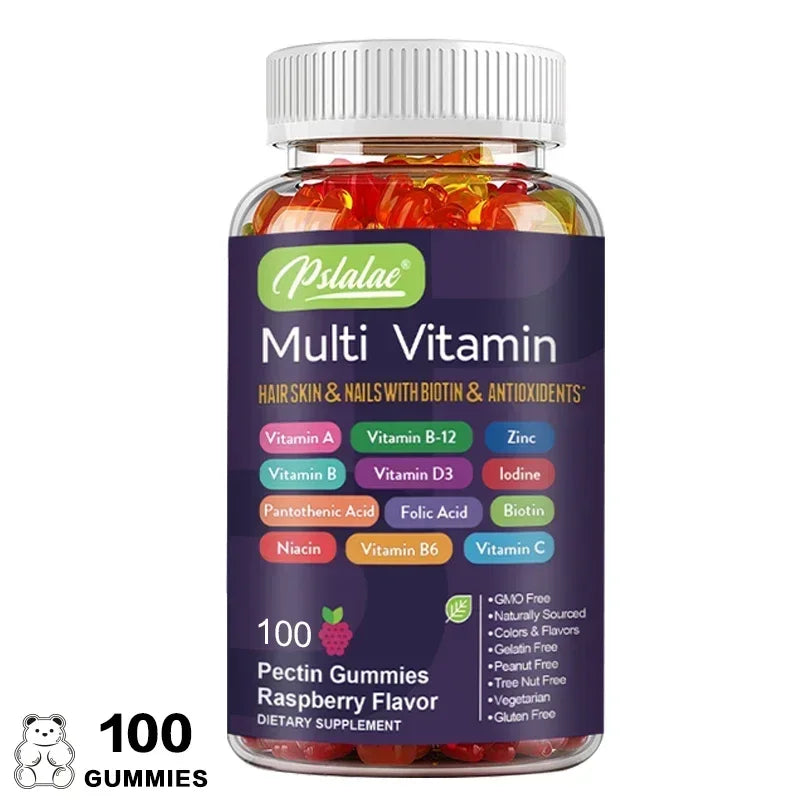 Multivitamin Gummies - To Provide Energy, for Skin, Hair and Nails Health, Support Immune, Overall Health
