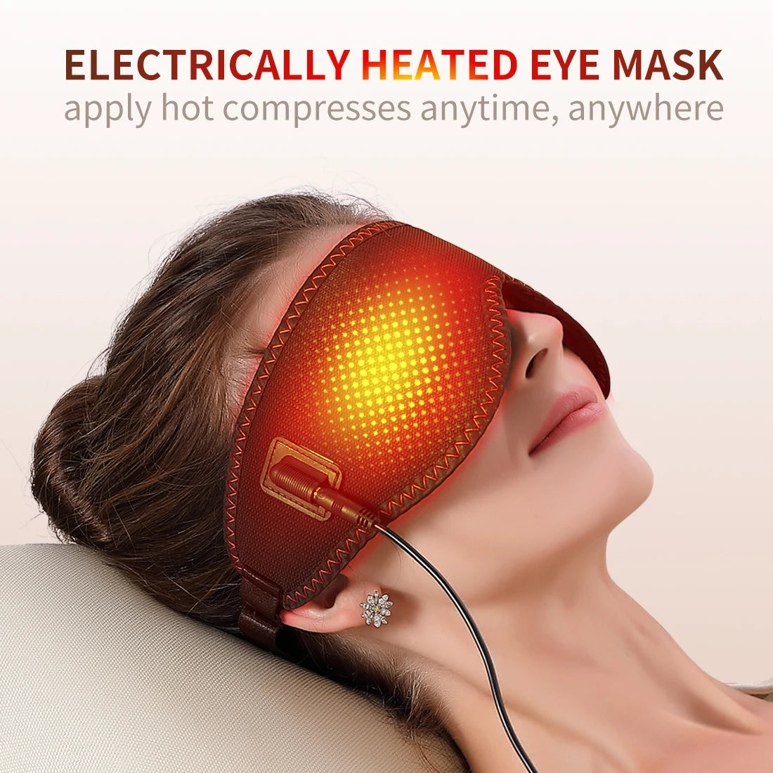 Heated Eye Mask Eye Mask for Dry Eyes with 3 Heat Levels Hot Compress Warm Compress Heating Pad for Sleep Dark Circles