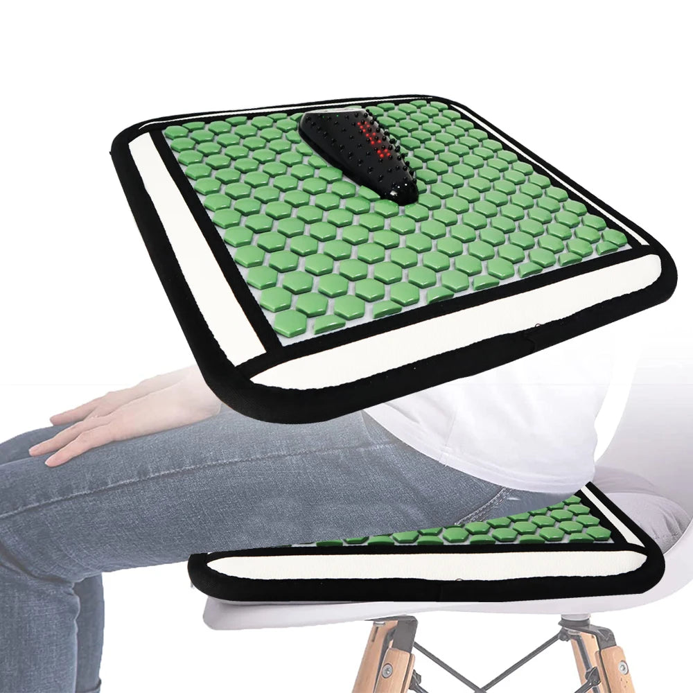 Pelvic Floor Buttock Muscle Massage Pad infrared Heated jade Mat Therapy Prostate Massage Pad pain Relief Tool Good For Heath