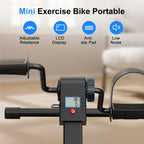Under Desk Bike Pedal Mini Exercise Bike with Electronic Display for Indoor Leg and Arm Recovery  Folding Pedal Exerciser