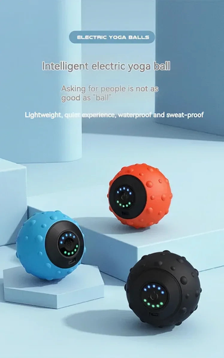 Electric Vibration Massage Ball Sports Fitness Foot Massage Facial Care Soothing Device Gym Home Training Yoga Massage Ball