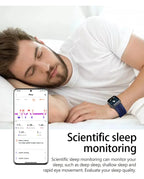 NEW Air Pump Airbag Blood Pressure Accurate Diagnosis Smart Watch ECG Temp Blood Fat Uric Acid Men Three High Monitor Smartwatch