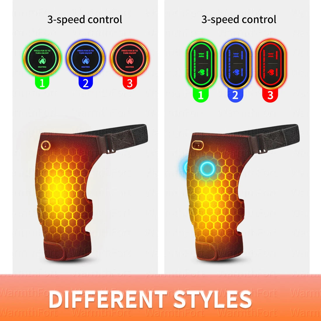 Cordless Heated Hip Support Brace with Massager for Sciatica Pain Relief Lower Back Therapy Hip Heating Pad for Physical Healing