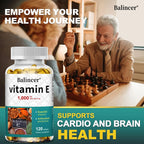Vitamin E 1000 IU Soft Gel - Vitamin E Supplement, Essential Antioxidant Support, Support Skin, Heart and Immune Health