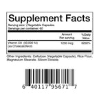 Vitamin D3 50000IU - Immune Support, Healthy Muscle Health, Strong Bones and Nervous System Health