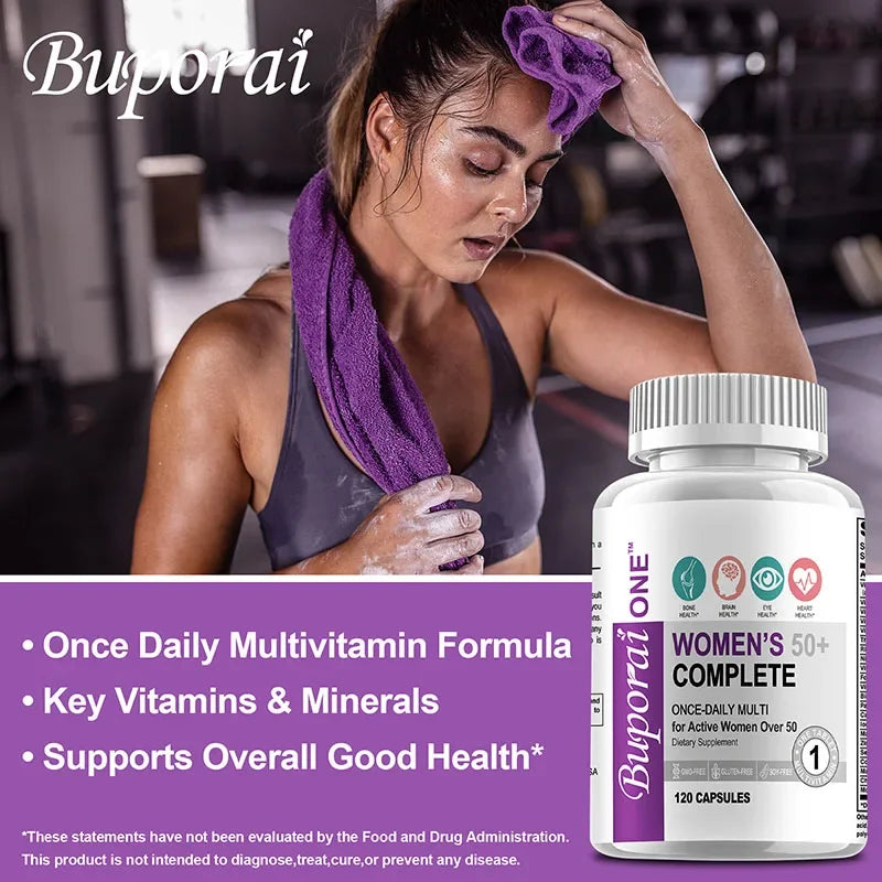 Women’s 50+ Complete Multivitamin - Supports Mental Clarity, Focus and Memory, Improves Digestion and Relieves Stress