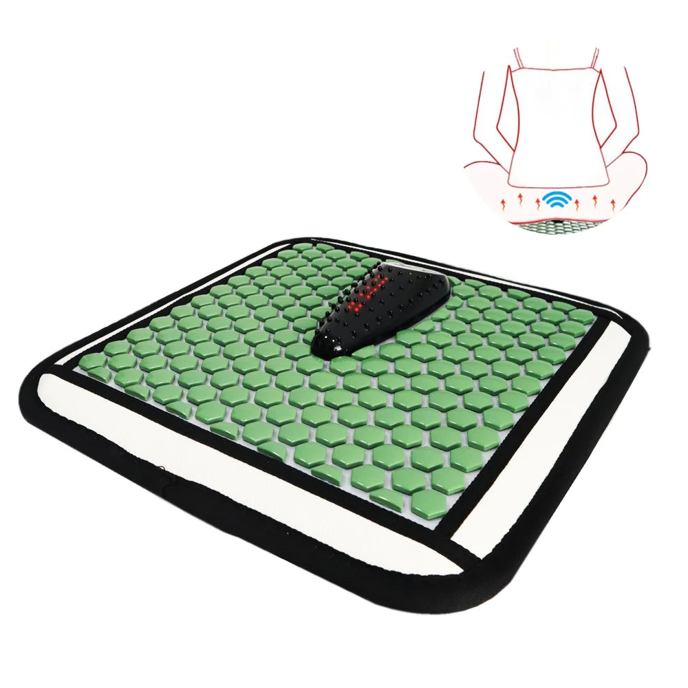 Pelvic Floor Buttock Muscle Massage Pad infrared Heated jade Mat Therapy Prostate Massage Pad pain Relief Tool Good For Heath