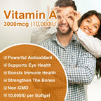 BEWORTHS Vitamin A 10,000 IU Premium Helps Healthy Vision & Immune System and Healthy Growth & Reproduction Beauty Health Item