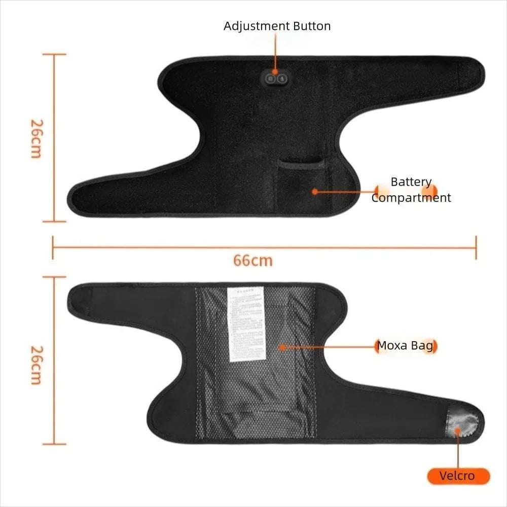 3 Heat Levels Heated Knee Wrap 6 Adjustable Vibrations Joint Pain Relief Heated Knee Brace Arthritis Pain Relief