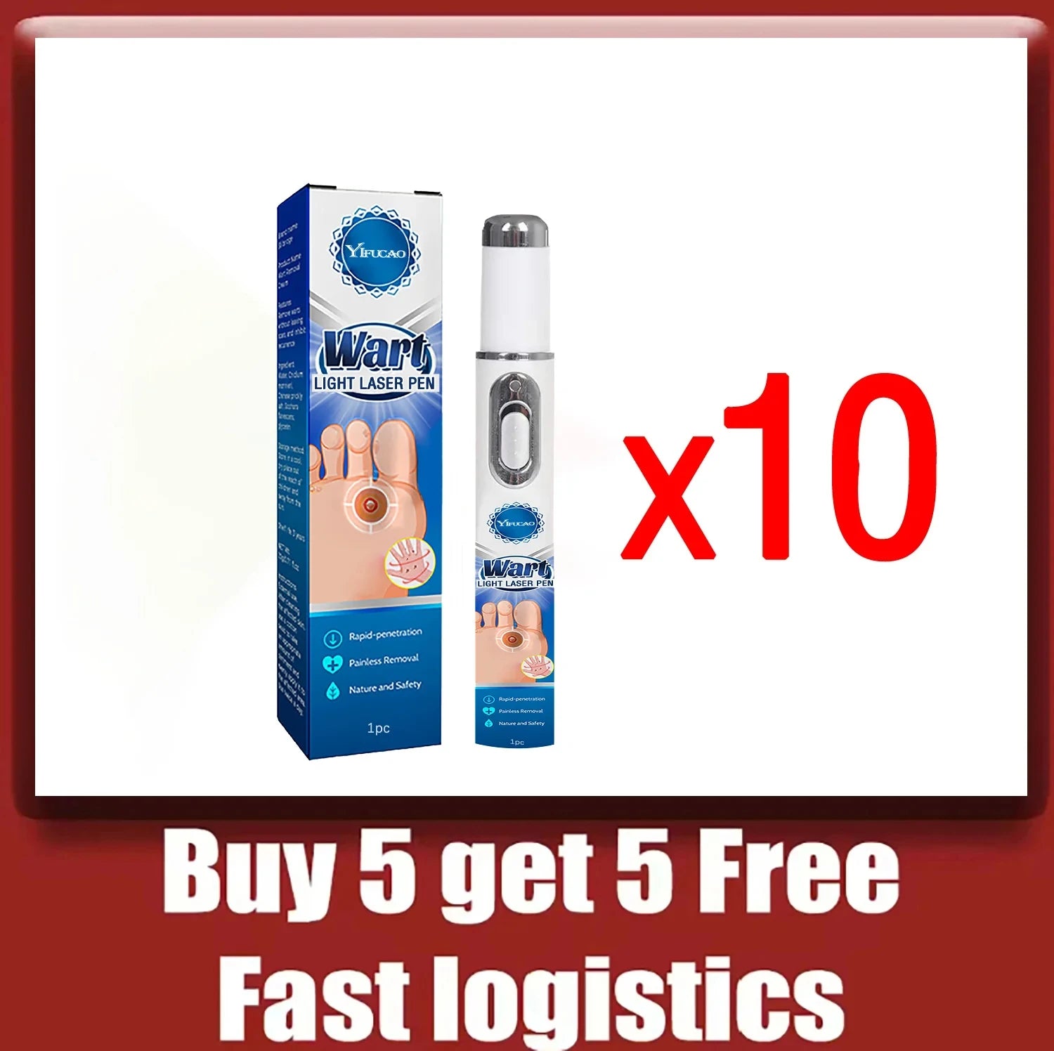 Quick and painless removal of warts, the latest generation blue light laser pen, hot-selling package