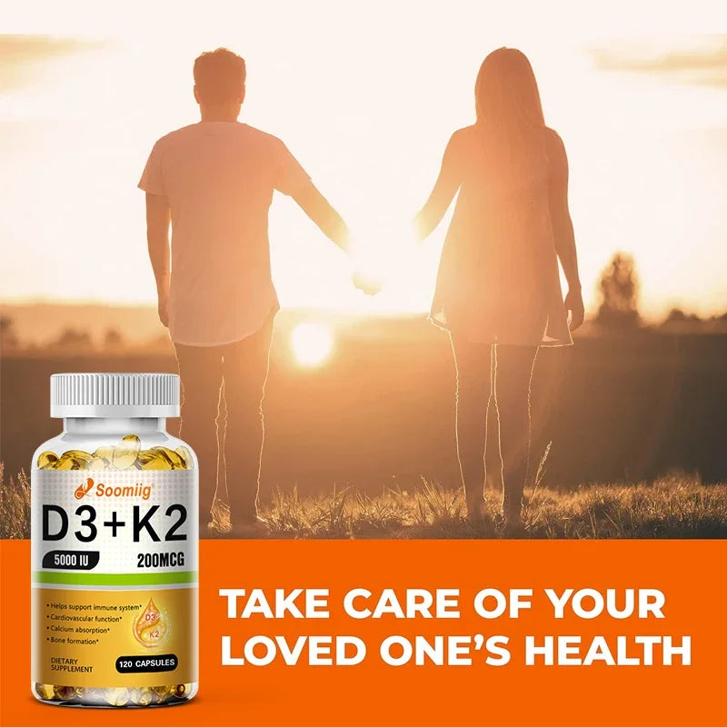 Vitamin K2 MK-7 Supplement - Supports Immune Function, Joint & Heart Health, Superior Absorption, Boosts Energy, Non-GMO
