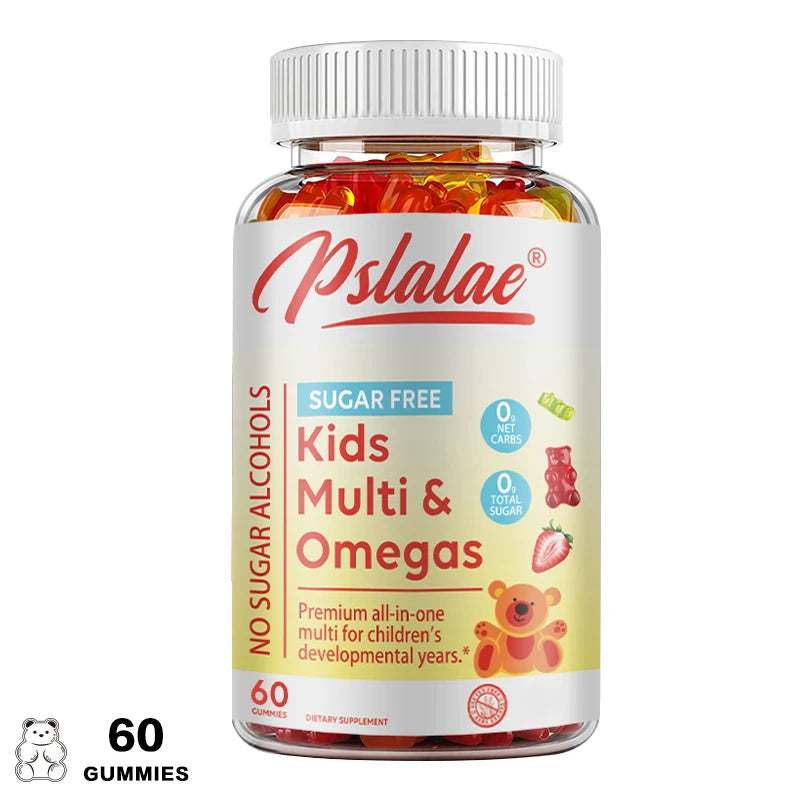Children's Gummy Vitamins - with Vitamins C, D, B6 and Zinc, Flaxseed Oil Omega 3 To Support Children's Development