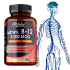 Vitamin B12 5000 Mcg - Supports Heart Health, Nervous System, Promotes Metabolism, Increases Energy Levels, Relieves Fatigue