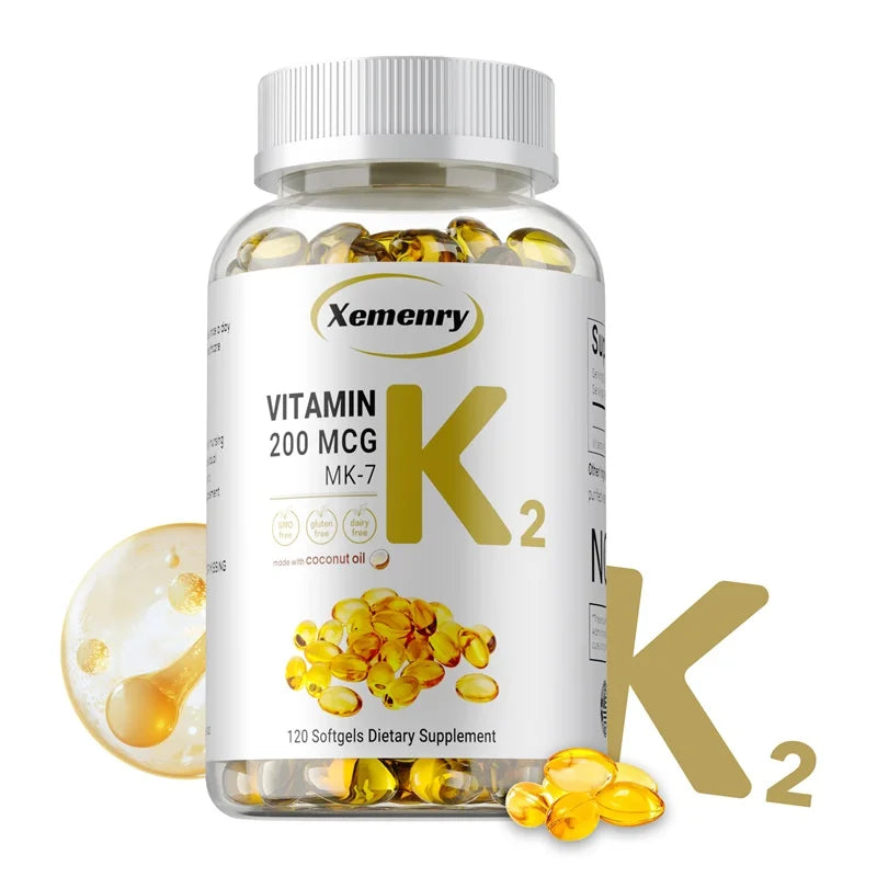 Vitamin K2 MK-7 Supplement - Supports Immune Function, Joint & Heart Health, Superior Absorption, Boosts Energy, Non-GMO