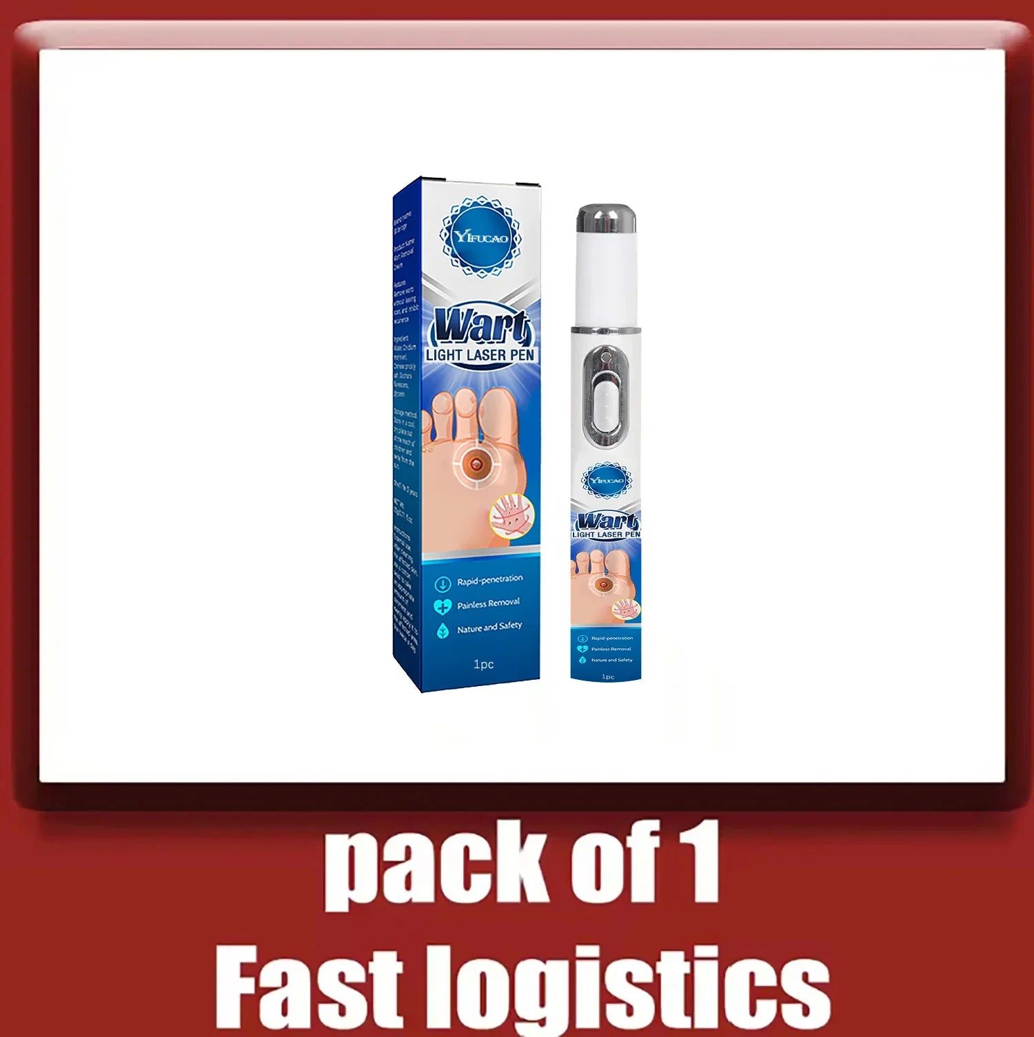 Quick and painless removal of warts, the latest generation blue light laser pen, hot-selling package