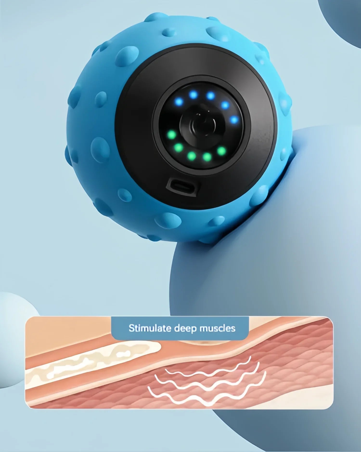 Electric Vibration Massage Ball Sports Fitness Foot Massage Facial Care Soothing Device Gym Home Training Yoga Massage Ball