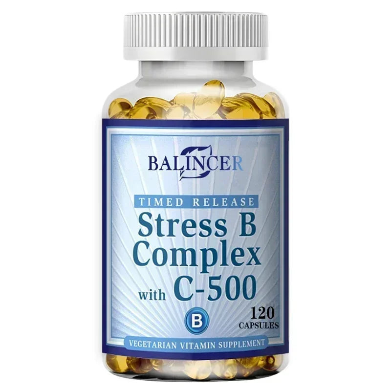 Vitamin B Complex - Supports Energy, Nervous System Health, Boosts Immunity, Antioxidant Supplement-120 Capsules