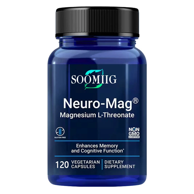 Magnesium L-Threonate - Ultra Absorbable Magnesium, Vegetarian Capsules, Helps Enhance Memory, Focus, and Overall Cognition