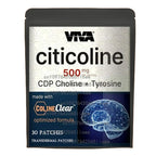 30 Patches Citicoline CDP CholineTransdermal Patches – Promotes Brain Health, Memory, & Focus