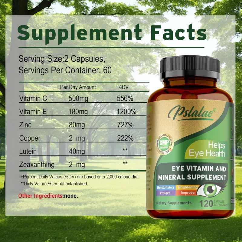 Lutein Eye Vitamins - Relieve Eye Fatigue, Dryness, Yellow Spots and Vision Health