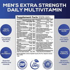 Men's Daily Multivitamin Supplement - Provides Cognitive Brain Health, Energy and Stamina, and Muscle Mass