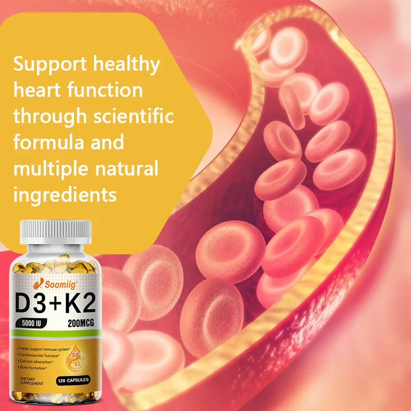 Vitamin K2 MK-7 Supplement - Supports Immune Function, Joint & Heart Health, Superior Absorption, Boosts Energy, Non-GMO