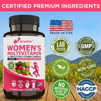 Women's Multivitamin Multimineral Supplement - Magnesium Biotin Calcium Zinc Selenium - Supports Joints Skin Nails