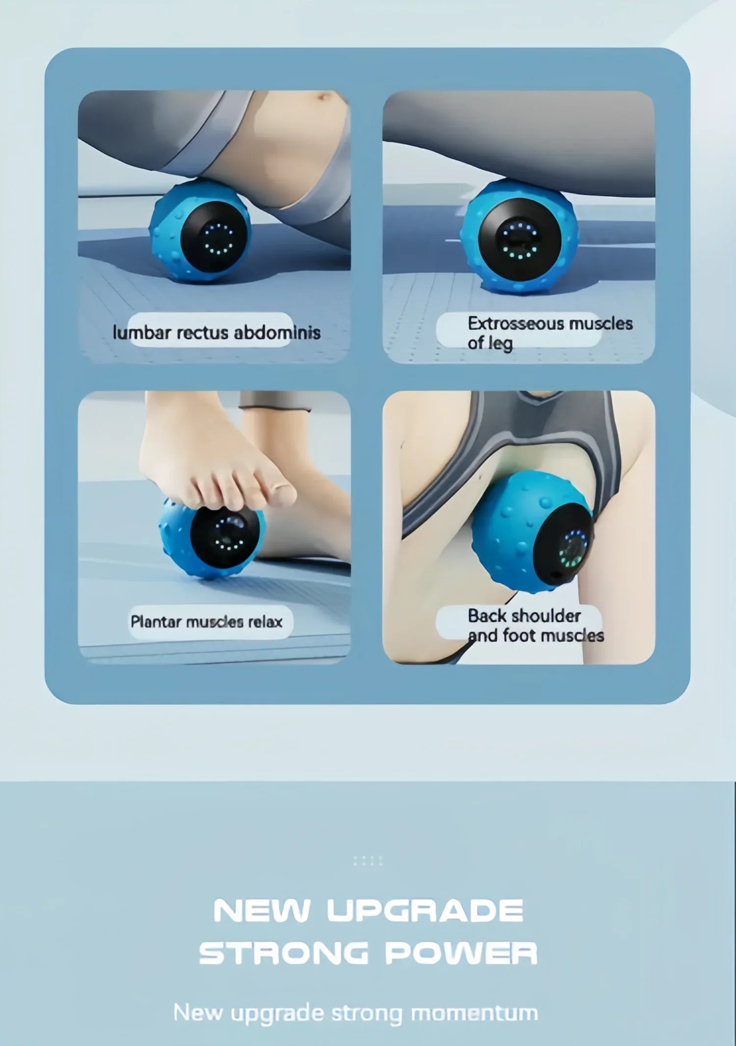 Electric Vibration Massage Ball Sports Fitness Foot Massage Facial Care Soothing Device Gym Home Training Yoga Massage Ball